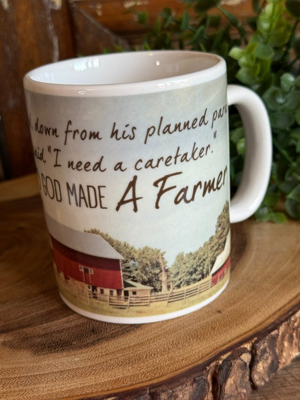 So God Made a Farmer Porcelain Coffee Mug – Red Barn Farmhouse Country